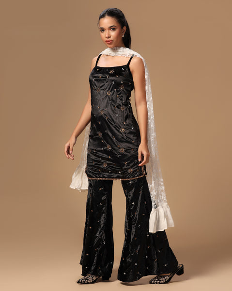 Midnight Zardosi Velvet Set
