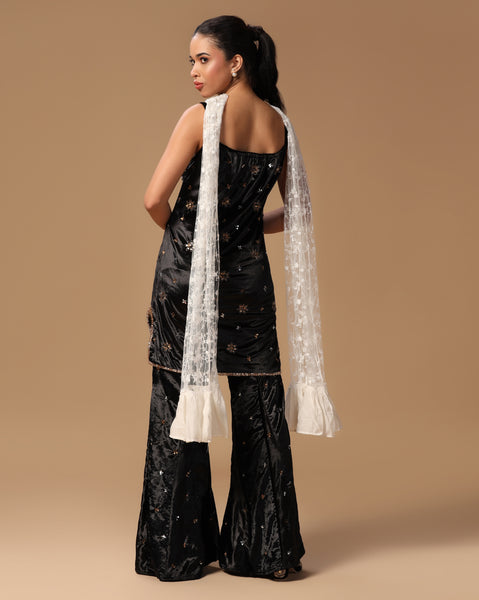 Midnight Zardosi Velvet Set