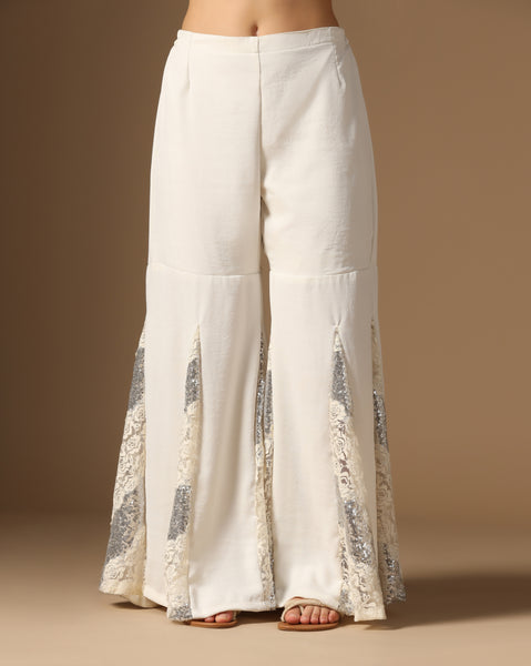 Sharara set with key hole sleeve