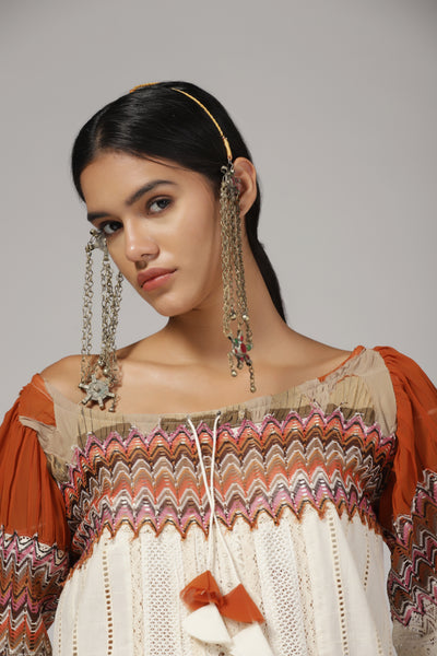 Women'S White Self Design Knee Length Dress