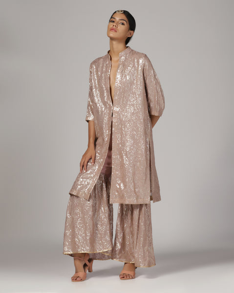 Women'S Sequin Jacket and Sharara (Set of 2)