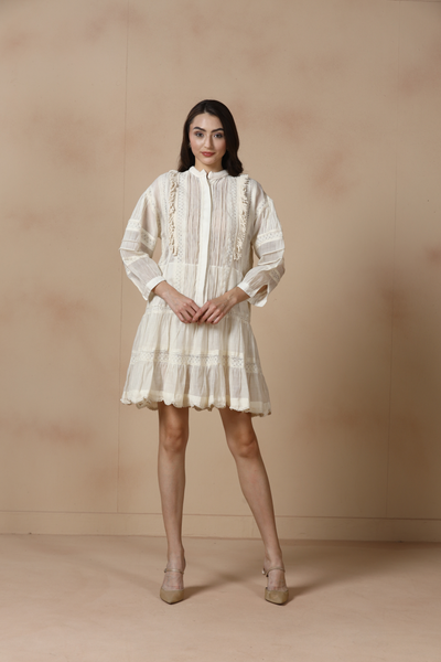 The Ivory Whisper Chanderi Dress