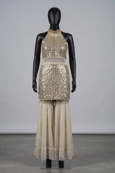Moonlit Shimmer Sharara Set