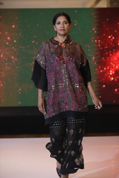 Noor Wine Sharara Set