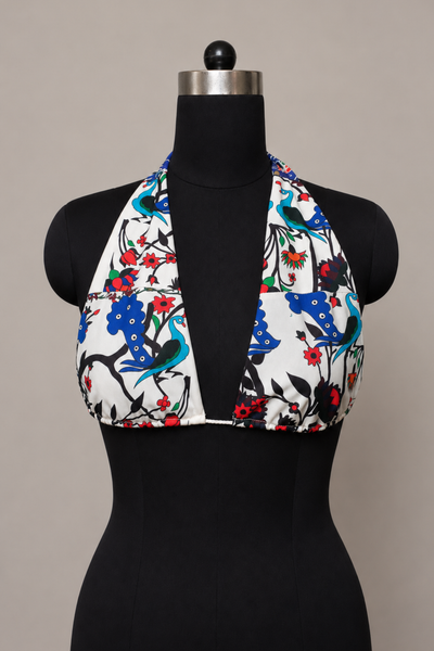 Peacock Bloom Halter Top