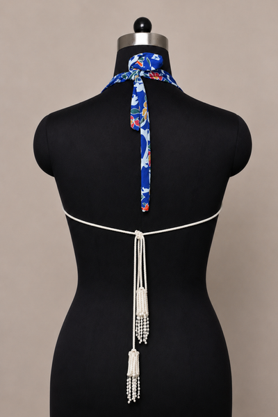 Peacock Bloom Halter Top
