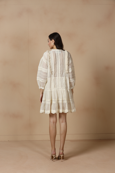 The Ivory Whisper Chanderi Dress