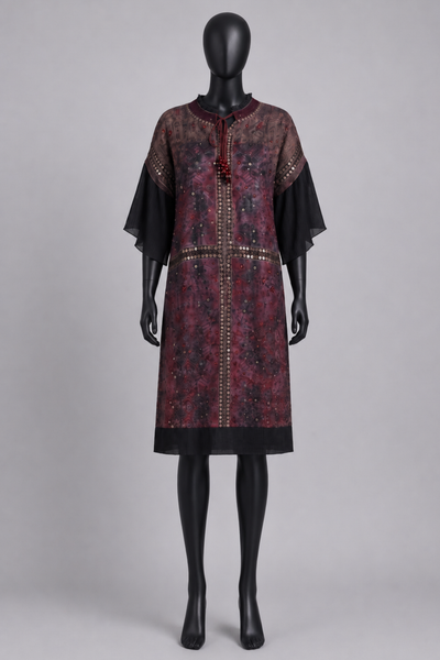 Noor Wine Sharara Set