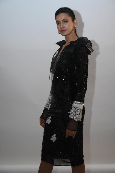 Midnight Papillon Sequin Dress