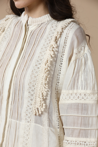 The Ivory Whisper Chanderi Dress