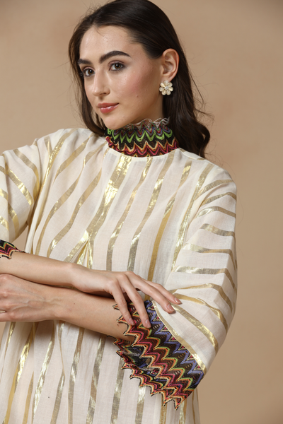 Ivory Gota Farshi Set