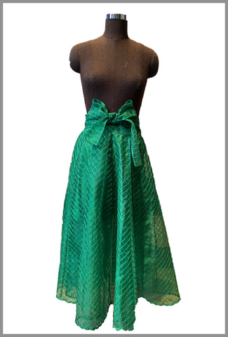 Bottle Green Organza Skirt