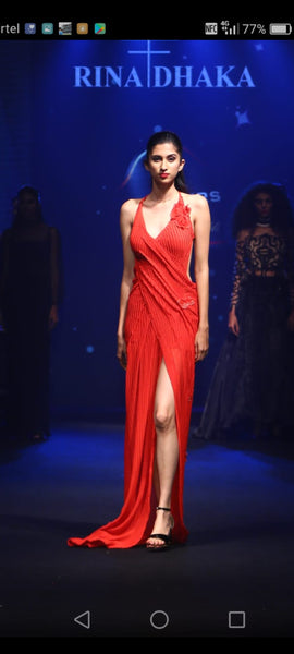 The Red Sculpted Gown