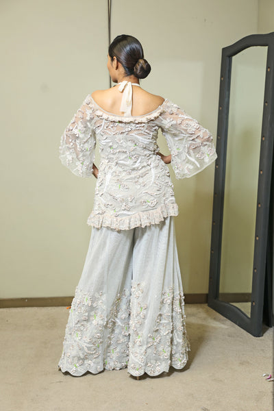 Sequined Sharara Dress